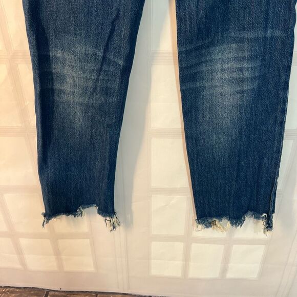 FREE PEOPLE STRAIGHT UP BAGGY MEDIUM WASH HIGH RISE JEANS size 25 - Picture 7 of 12